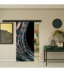 Glasschiebetür BLACK-LINE - Fotoprint Model 33