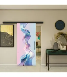 Glasschiebetür BLACK-LINE - Fotoprint Model 34