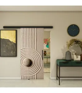 Glasschiebetür BLACK-LINE - Fotoprint Model 39