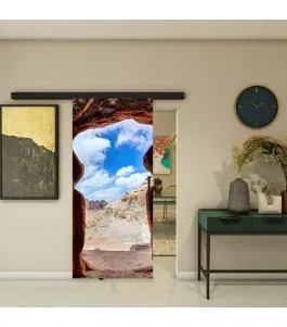 Glasschiebetür BLACK-LINE - Fotoprint Model 45