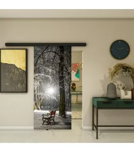 Glasschiebetür BLACK-LINE - Fotoprint Model 46