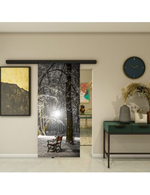 Glasschiebetür BLACK-LINE - Fotoprint Model 46