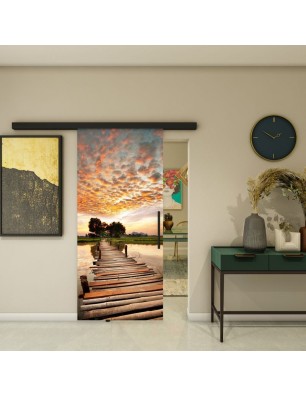 Glasschiebetür BLACK-LINE - Fotoprint Model 47