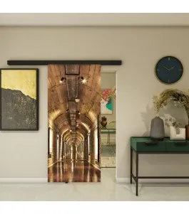 Glasschiebetür BLACK-LINE - Fotoprint Model 48