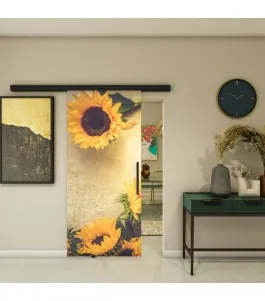 Glasschiebetür BLACK-LINE - Fotoprint Model 50