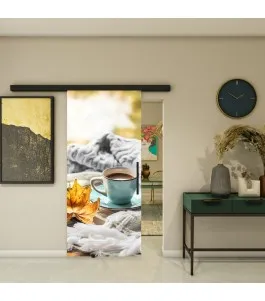 Glasschiebetür BLACK-LINE - Fotoprint Model 66