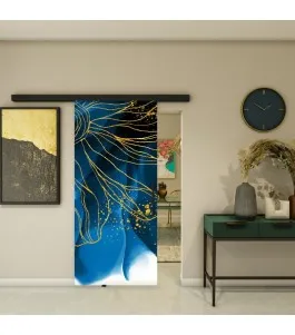 Glasschiebetür BLACK-LINE - Fotoprint Model 77