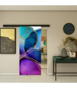 Glasschiebetür BLACK-LINE - Fotoprint Model 78