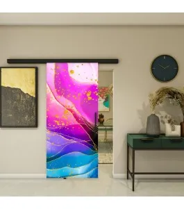 Glasschiebetür BLACK-LINE - Fotoprint Model 79