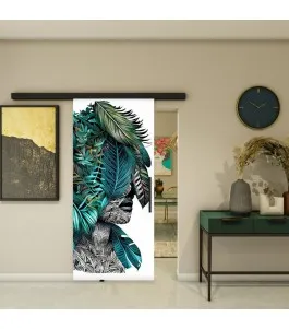 Glasschiebetür BLACK-LINE - Fotoprint Model 80