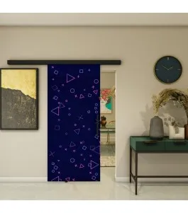 Glasschiebetür BLACK-LINE - Fotoprint Model 82