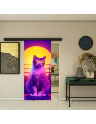 Glasschiebetür BLACK-LINE - Fotoprint Model 84