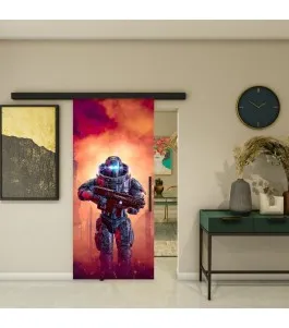 Glasschiebetür BLACK-LINE - Fotoprint Model 85