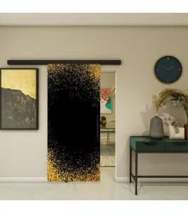 Glasschiebetür BLACK-LINE - Fotoprint Model 93