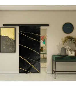 Glasschiebetür BLACK-LINE - Fotoprint Model 94