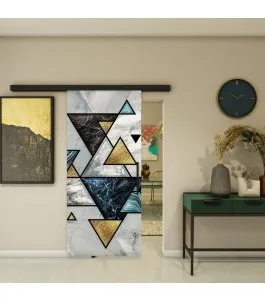 Glasschiebetür BLACK-LINE - Fotoprint Model 97