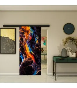 Glasschiebetür BLACK-LINE - Fotoprint Model 98