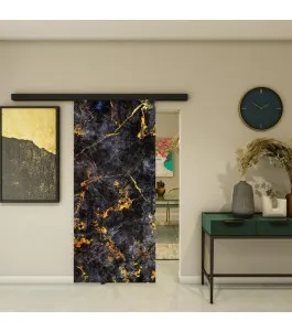 Glasschiebetür BLACK-LINE - Fotoprint Model 99