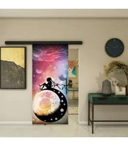 Glasschiebetür BLACK-LINE - Fotoprint Model 105