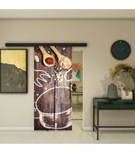 Glasschiebetür BLACK-LINE - Fotoprint Model 108