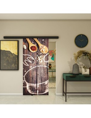 Glasschiebetür BLACK-LINE - Fotoprint Model 108