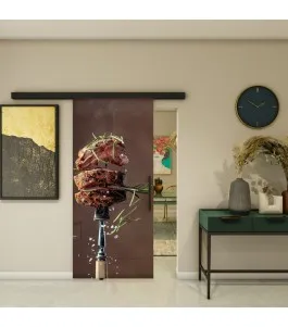 Glasschiebetür BLACK-LINE - Fotoprint Model 114