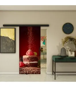 Glasschiebetür BLACK-LINE - Fotoprint Model 116