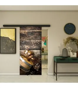 Glasschiebetür BLACK-LINE - Fotoprint Model 117