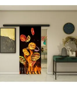 Glasschiebetür BLACK-LINE - Fotoprint Model 118