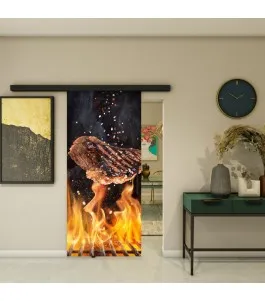 Glasschiebetür BLACK-LINE - Fotoprint Model 119