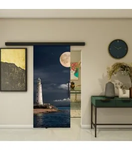 Glasschiebetür BLACK-LINE - Fotoprint Model 121