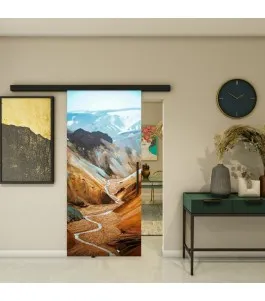 Glasschiebetür BLACK-LINE - Fotoprint Model 122