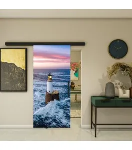 Glasschiebetür BLACK-LINE - Fotoprint Model 124