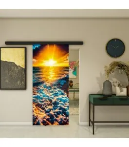 Glasschiebetür BLACK-LINE - Fotoprint Model 127