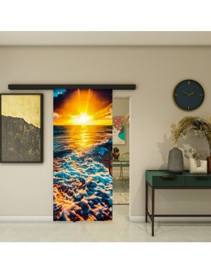 Glasschiebetür BLACK-LINE - Fotoprint Model 127