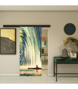 Glasschiebetür BLACK-LINE - Fotoprint Model 130