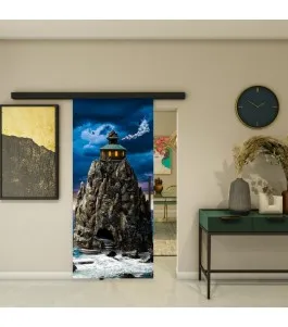 Glasschiebetür BLACK-LINE - Fotoprint Model 132