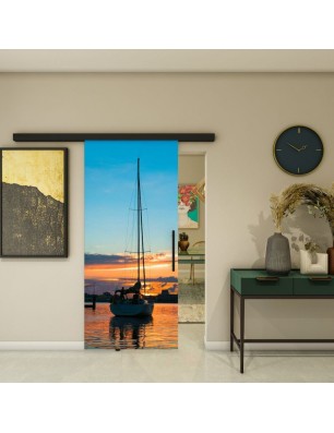 Glasschiebetür BLACK-LINE - Fotoprint Model 135