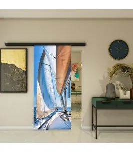 Glasschiebetür BLACK-LINE - Fotoprint Model 137