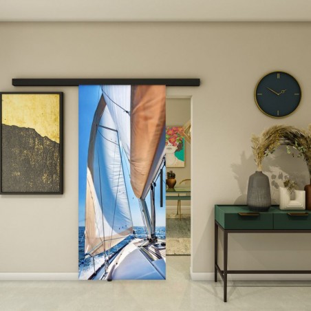 Glasschiebetür BLACK-LINE - Fotoprint Model 137