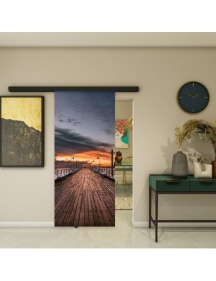 Glasschiebetür BLACK-LINE - Fotoprint Model 141