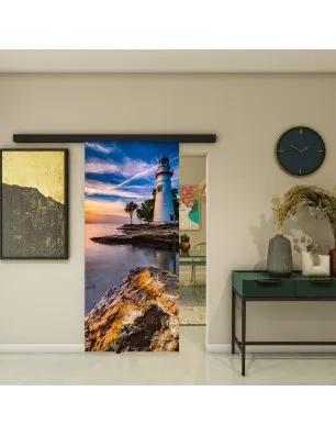 Glasschiebetür BLACK-LINE - Fotoprint Model 142