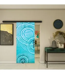 Glasschiebetür BLACK-LINE - Fotoprint Model 145