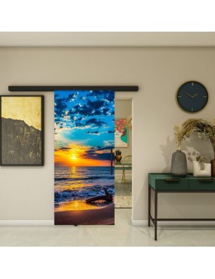 Glasschiebetür BLACK-LINE - Fotoprint Model 146