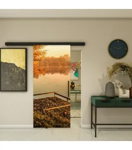 Glasschiebetür BLACK-LINE - Fotoprint Model 154