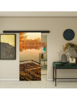 Glasschiebetür BLACK-LINE - Fotoprint Model 154