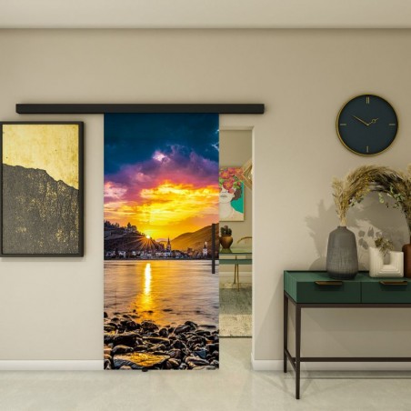 Glasschiebetür BLACK-LINE - Fotoprint Model 166