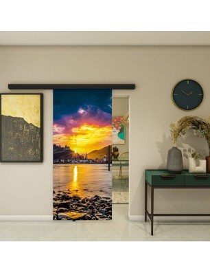 Glasschiebetür BLACK-LINE - Fotoprint Model 166