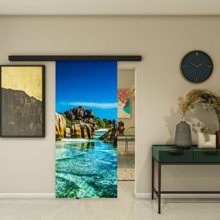 Glasschiebetür BLACK-LINE - Fotoprint Model 168