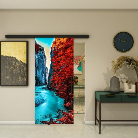 Glasschiebetür BLACK-LINE - Fotoprint Model 170